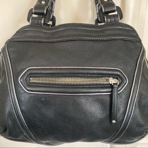 Cole Haan • Black Pebbled Leather Classic Shoulder Bag Tote Satchel - Picture 8 of 14